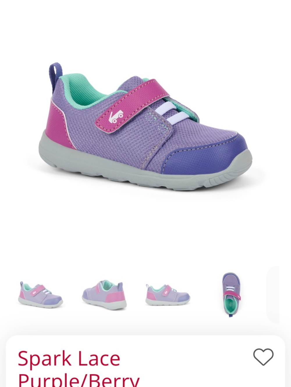 See Kai Run Spark Lace Purple & Berry Toddler Sneaker